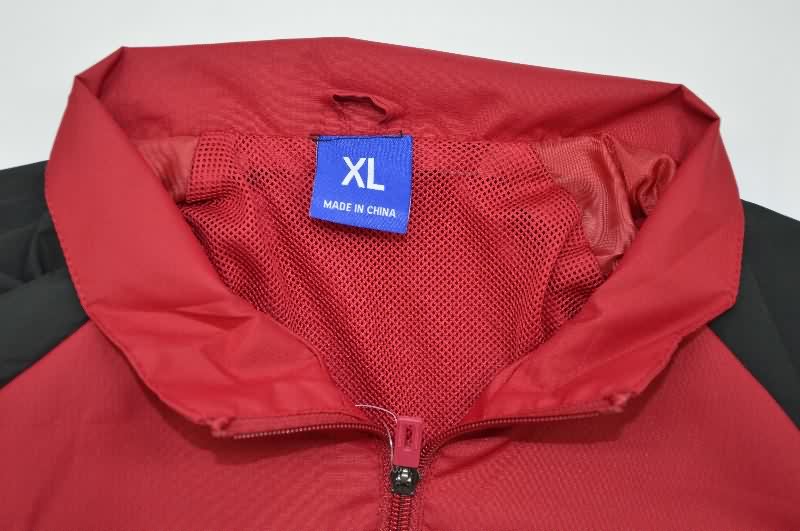 AAA Quality River Plate 2025 Red Soccer Windbreaker