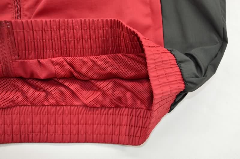 AAA Quality River Plate 2025 Red Soccer Windbreaker