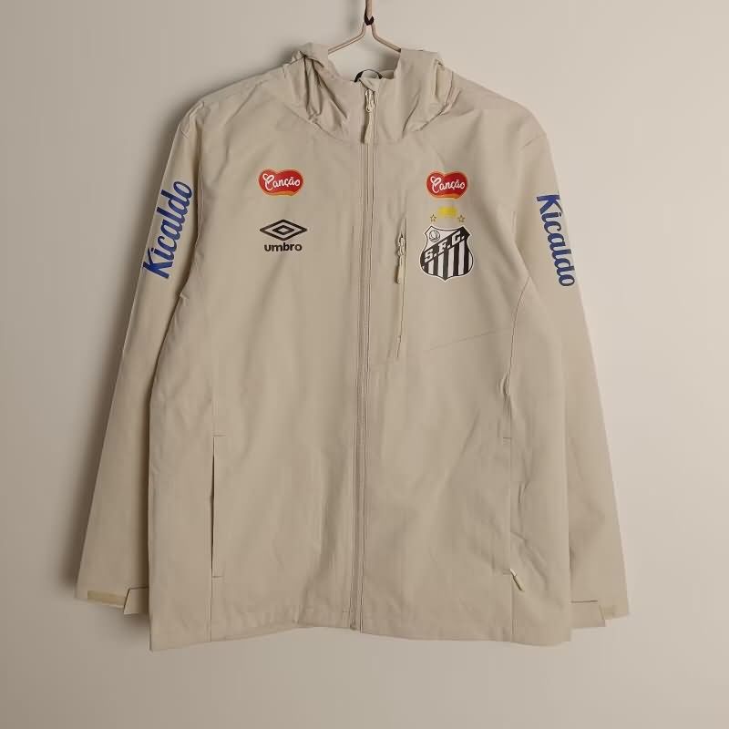 Santos Soccer Windbreaker Cream Replica 2025