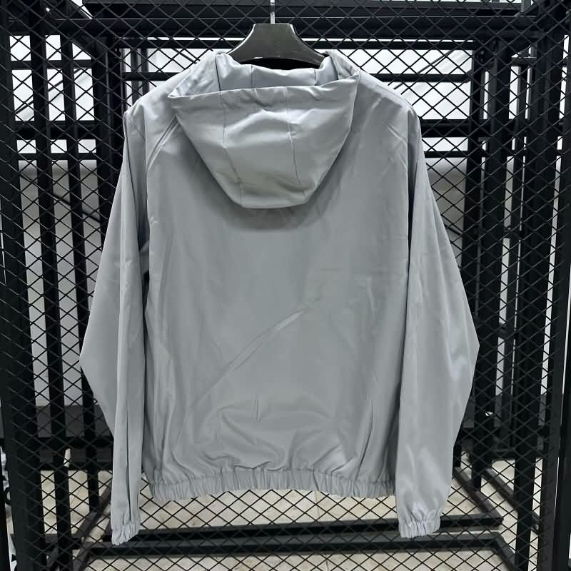 AAA Quality Sao Paulo 2025 Grey Soccer Windbreaker