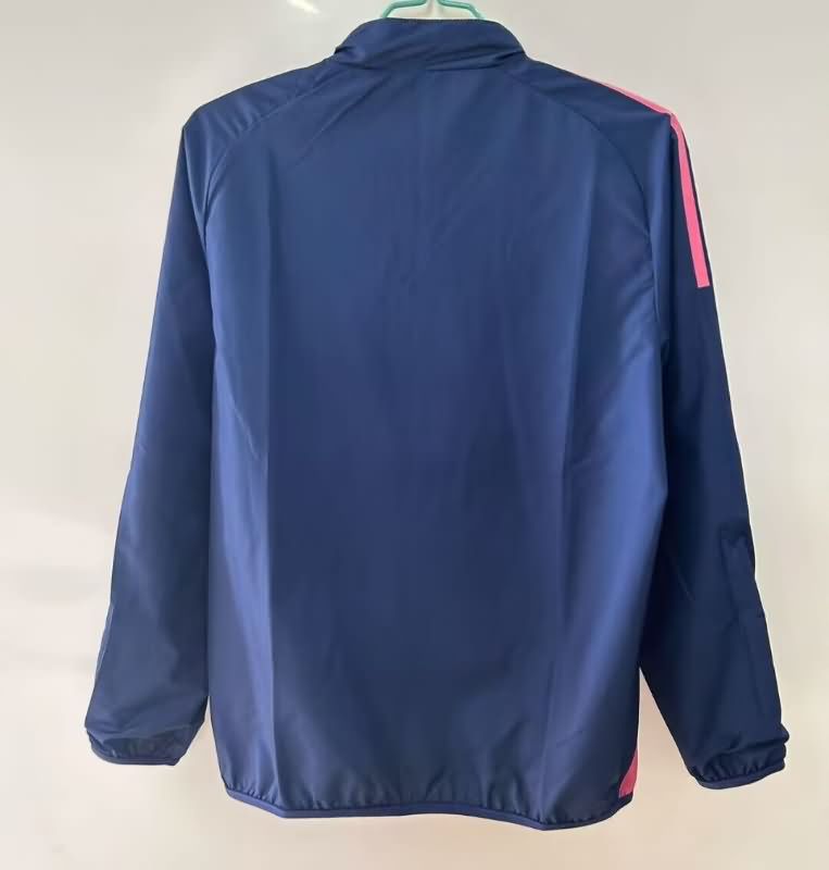 AAA Quality Sweden 2025 Yellow Dark Blue Reversible Soccer Windbreaker