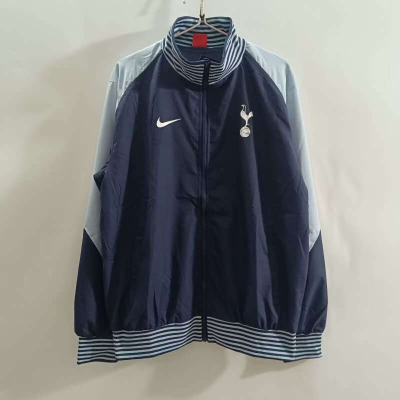 AAA Quality Tottenham Hotspur 25/26 Dark Blue Soccer Windbreaker AAA Quality Tottenham Hotspur 25/26 Dark Blue Soccer Windbreaker
