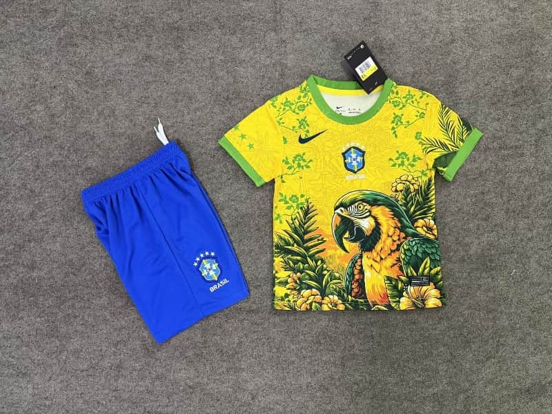 Kids Brazil 2026 Special Soccer Jersey And Shorts Kids Brazil 2026 Special Soccer Jersey And Shorts