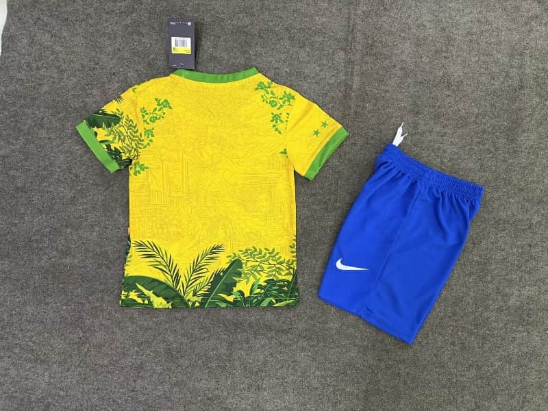 Kids Brazil 2026 Special Soccer Jersey And Shorts