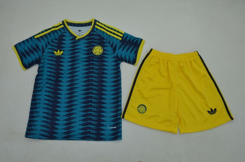 Kids Colombia 2026 World Cup Away Soccer Jersey And Shorts