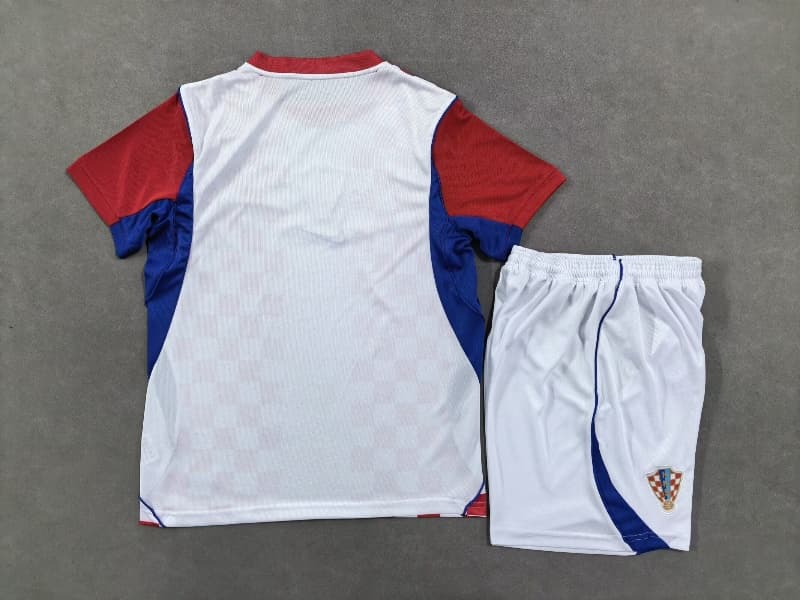 Kids Croatia 2026 World Cup Home Soccer Jersey And Shorts