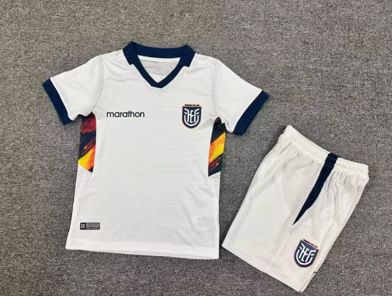 Kids Ecuador 2026 Away Soccer Jersey And Shorts