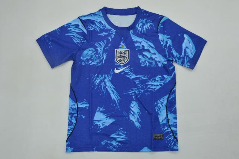 Kids England 2026 Goalkeeper Blue Soccer Jersey And Shorts