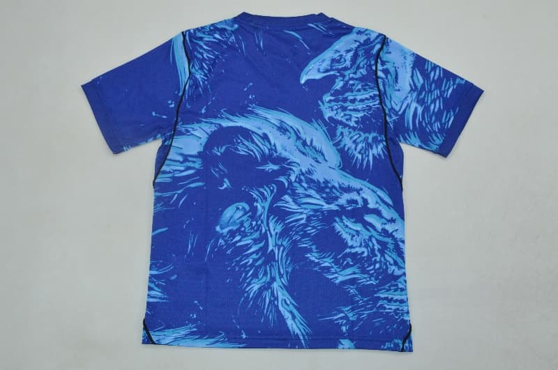 Kids England 2026 Goalkeeper Blue Soccer Jersey And Shorts