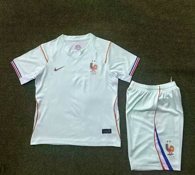 Kids France 2026 World Cup Away Soccer Jersey And Shorts