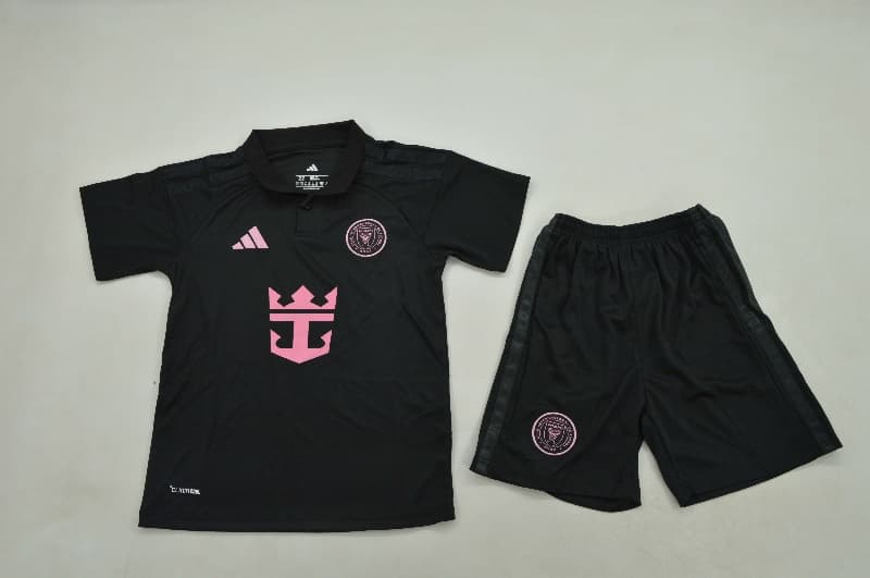 Kids Inter Miami 2026 Away Soccer Jersey And Shorts