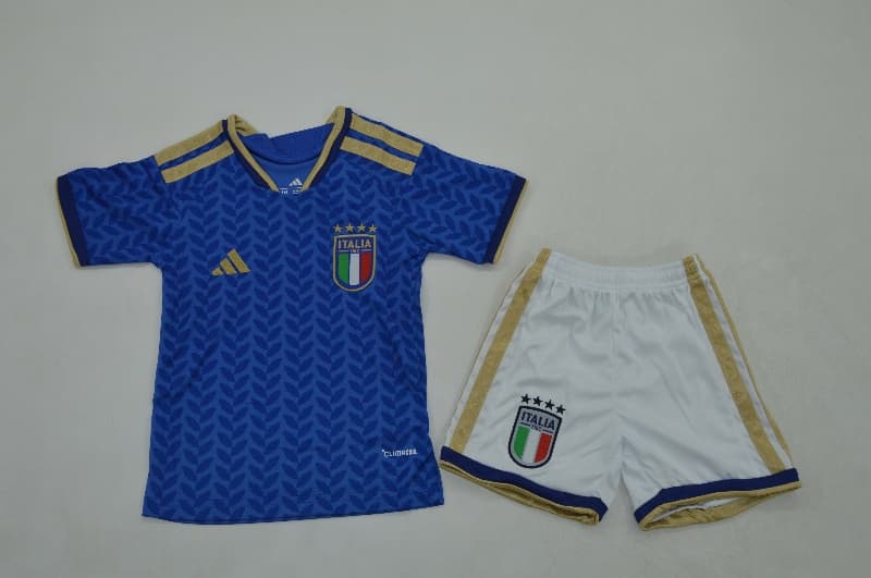 Kids Italy 2026 Home Soccer Jersey And Shorts (Player)