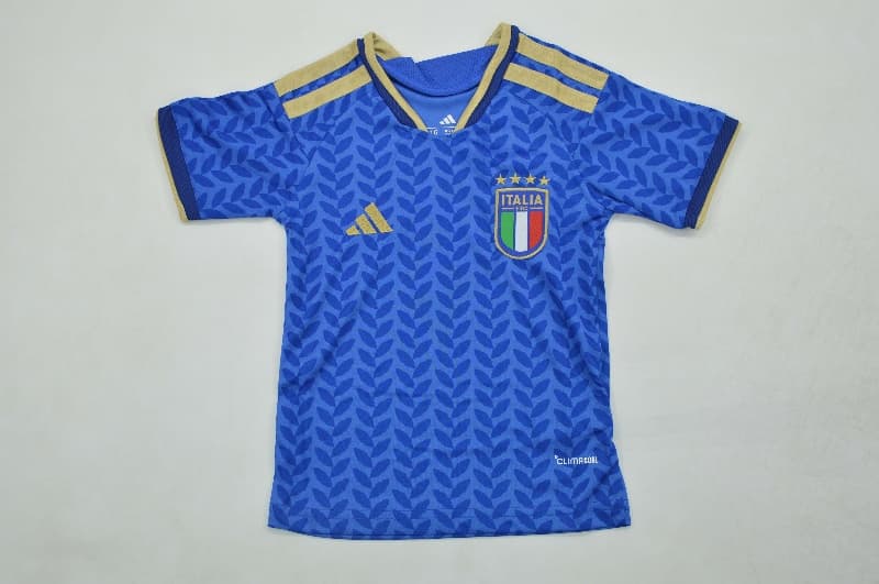 Kids Italy 2026 Home Soccer Jersey And Shorts (Player)