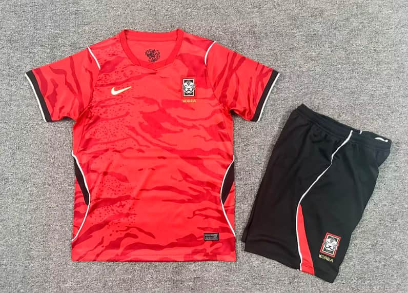 Kids Korea 2026 World Cup Home Soccer Jersey And Shorts