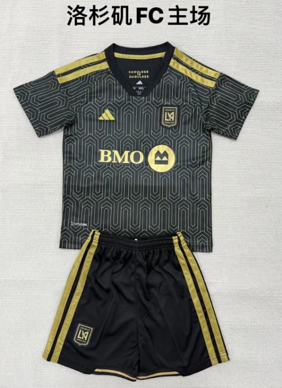 Kids Los Angeles FC 2026 Home Soccer Jersey And Shorts