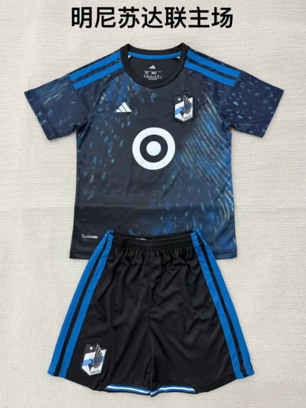 Kids Minnesota United 2026 Home Soccer Jersey And Shorts