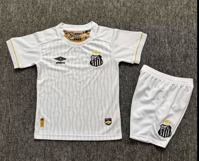 Kids Santos 2026 Home Soccer Jersey And Shorts
