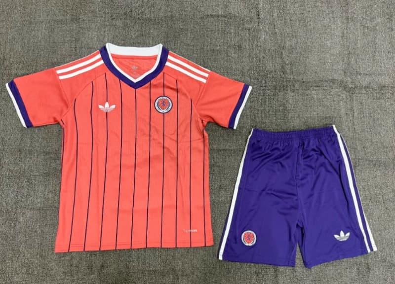 Kids Scotland 2026 Away Soccer Jersey And Shorts