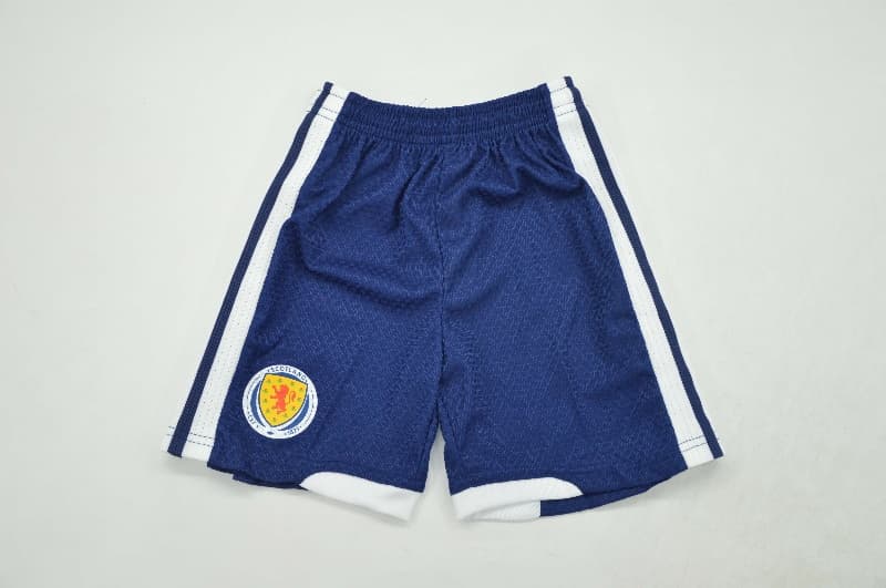 Kids Scotland 2026 Home Soccer Jersey And Shorts (Player)