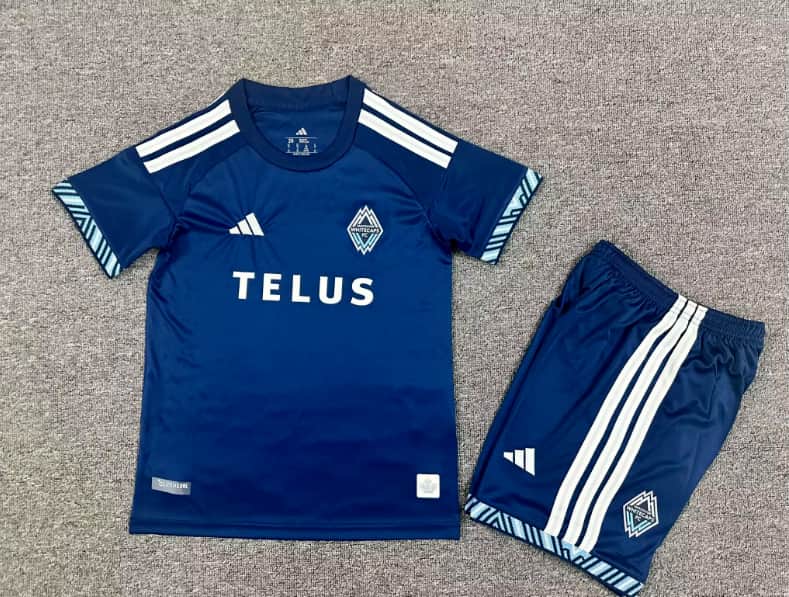 Kids Vancouver Whitecaps 2026 Away Soccer Jersey And Shorts