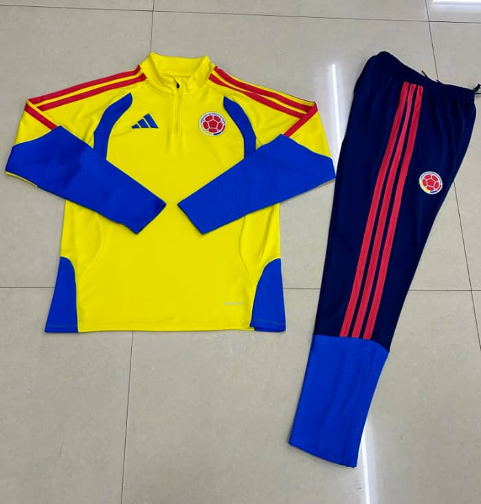 AAA Quality Colombia 2026 Yellow Soccer Tracksuit AAA Quality Colombia 2026 Yellow Soccer Tracksuit
