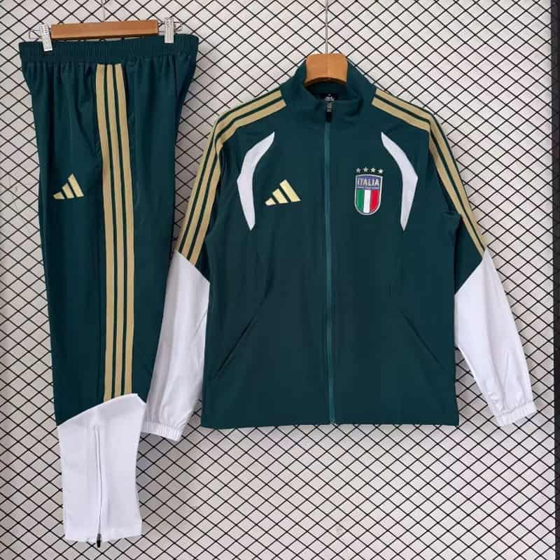 AAA Quality Italy 2026 Green Soccer Tracksuit 04
