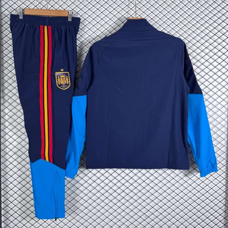 AAA Quality Spain 2026 Dark Blue Soccer Tracksuit 04