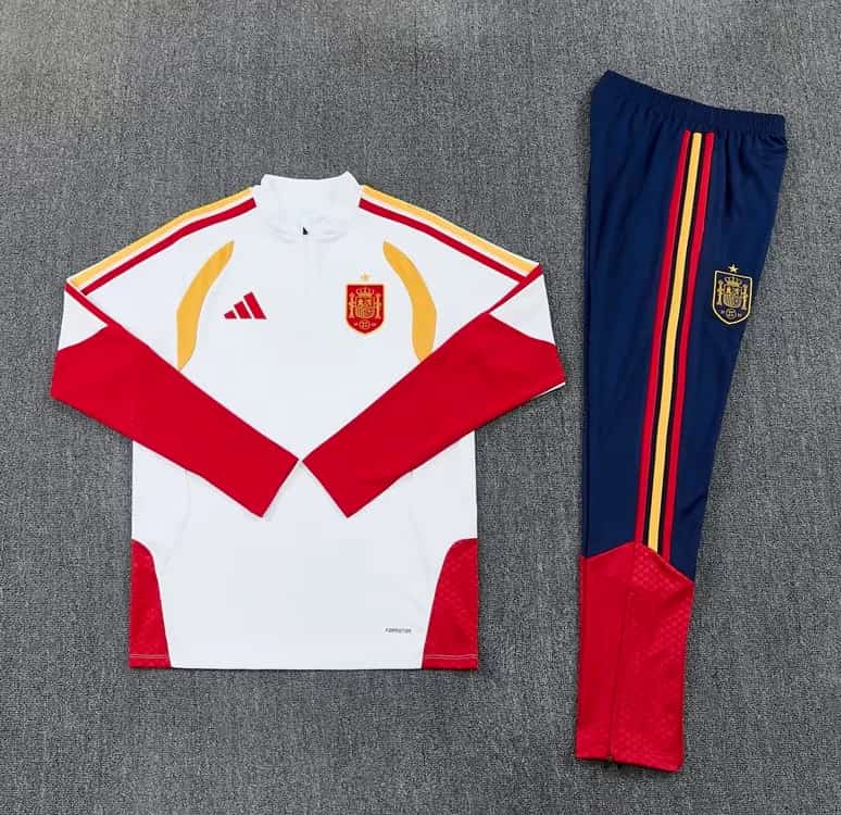 AAA Quality Spain 2026 White Soccer Tracksuit