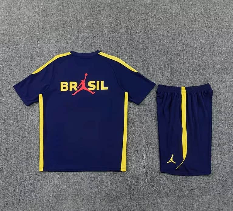 AAA Quality Brazil 2026 Dark Blue Soccer Training Sets