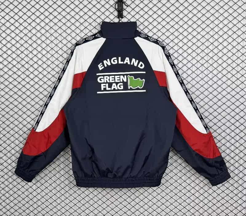 AAA Quality England 2026 Dark Blue Soccer Windbreaker 02