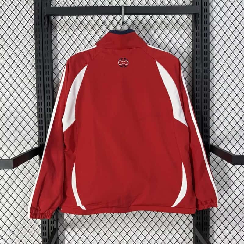 AAA Quality France 2026 Red Soccer Windbreaker