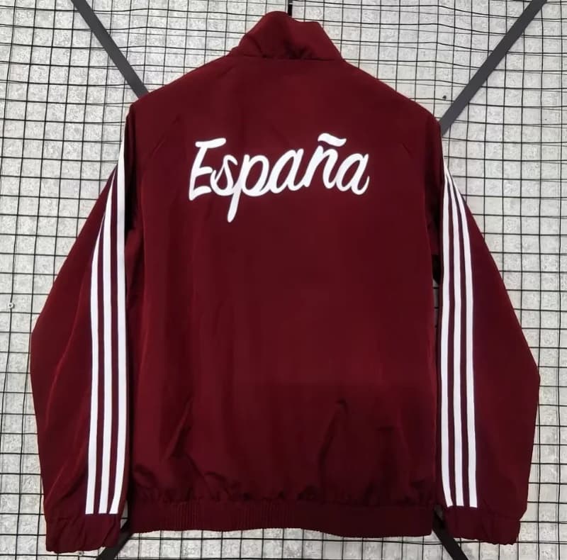 AAA Quality Spain 2026 Red Soccer Windbreaker 03