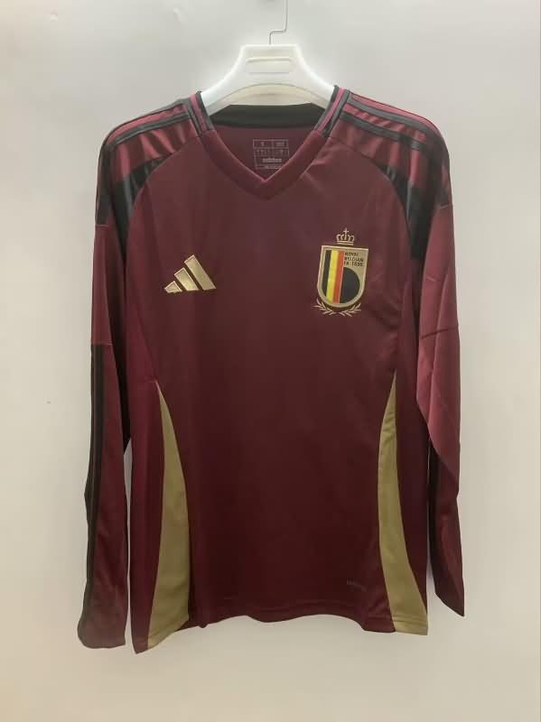 Belgium Soccer Jersey Home Long Sleeve Replica 2024 Belgium Soccer Jersey Home Long Sleeve Replica 2024