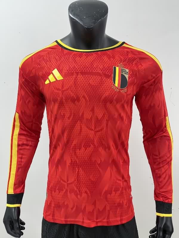 AAA Quality Belgium 2025 Home Long Sleeve Soccer Jersey (Player) AAA Quality Belgium 2025 Home Long Sleeve Soccer Jersey (Player)