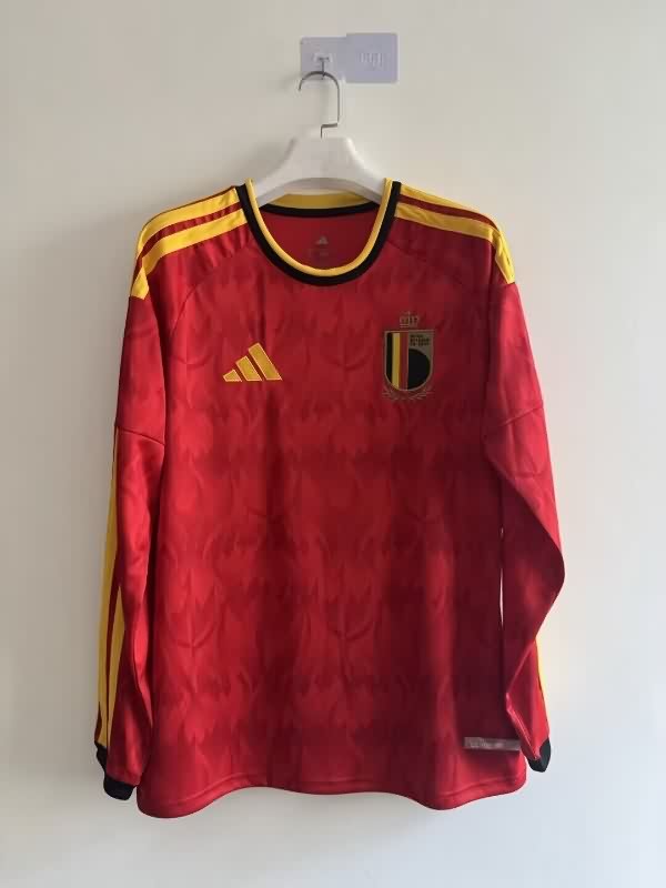 AAA Quality Belgium 2026 World Cup Home Long Sleeve Soccer Jersey AAA Quality Belgium 2026 World Cup Home Long Sleeve Soccer Jersey