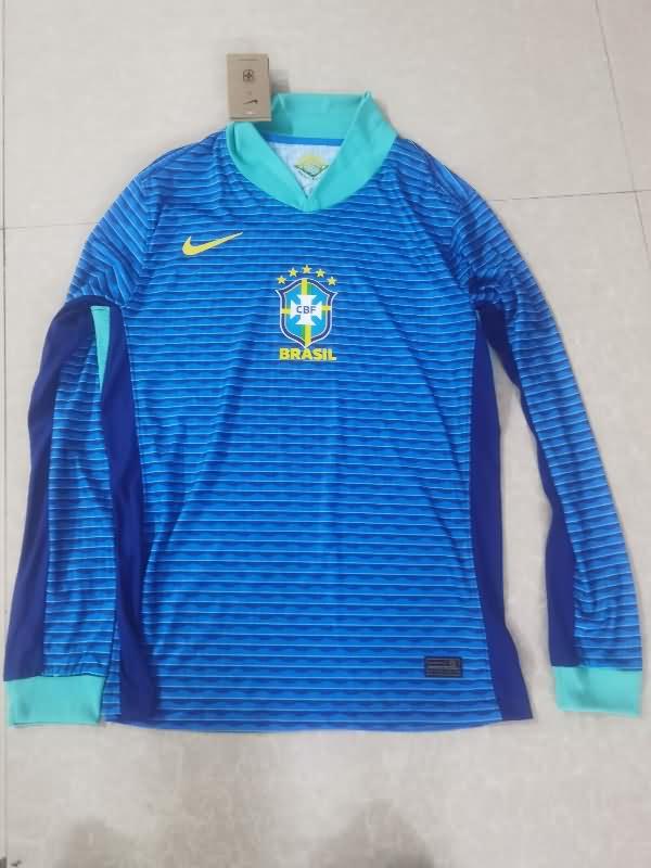 Brazil Soccer Jersey Copa America Away Long Sleeve (Player) 2024 Brazil Soccer Jersey Copa America Away Long Sleeve (Player) 2024