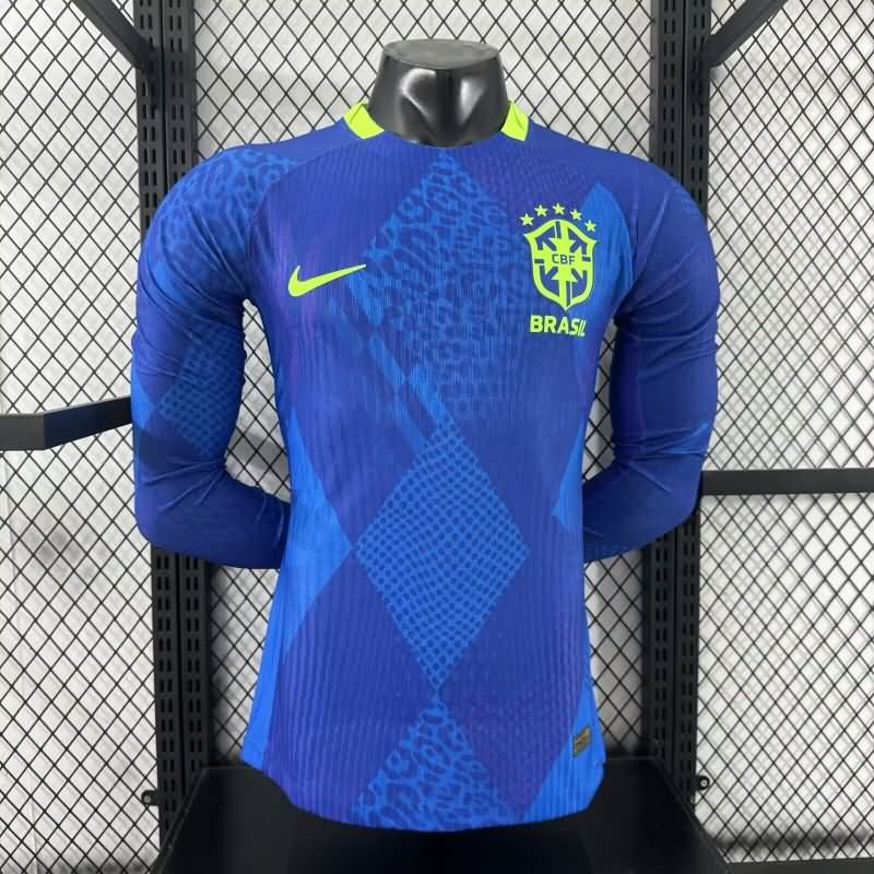 Brazil Soccer Jersey Away Long Sleeve (Player) 2025 Brazil Soccer Jersey Away Long Sleeve (Player) 2025
