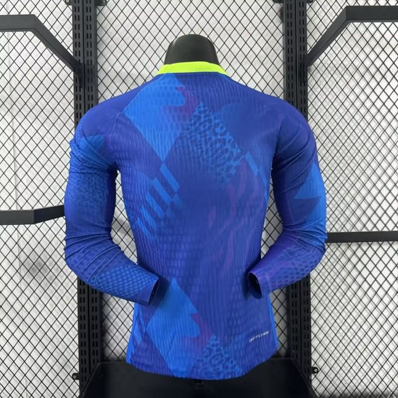 Brazil Soccer Jersey Away Long Sleeve (Player) 2025