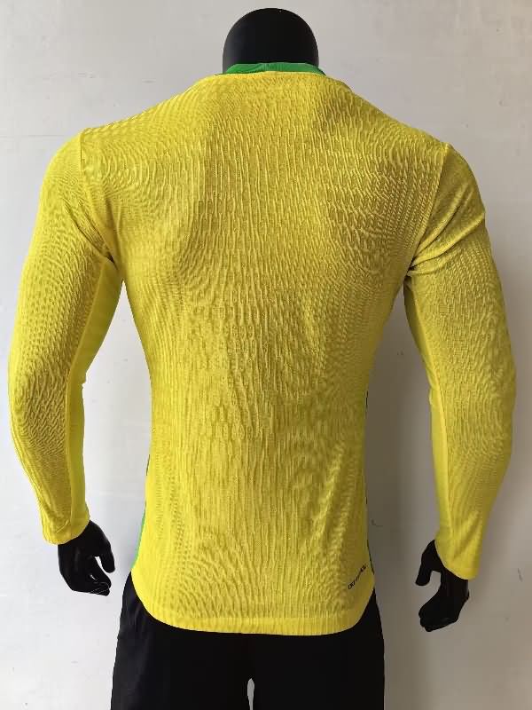 Brazil Soccer Jersey Home Long Sleeve (Player) 2025