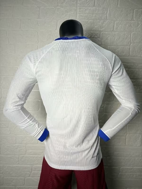 England Soccer Jersey Female Euro Long Sleeve Home (Player) 2025