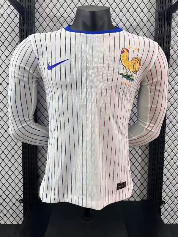 France Soccer Jersey Away Long Sleeve (Player) 2024 France Soccer Jersey Away Long Sleeve (Player) 2024