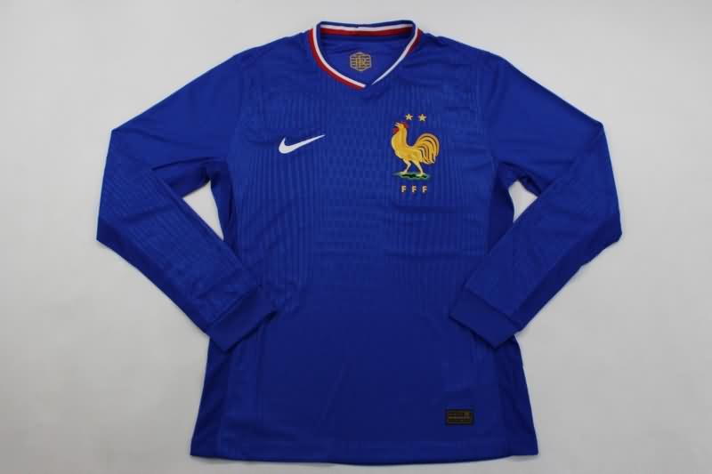 France Soccer Jersey Home Long Sleeve (Player) 2024 France Soccer Jersey Home Long Sleeve (Player) 2024