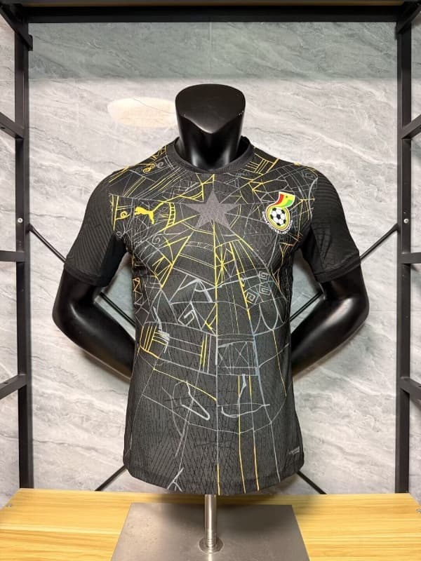 AAA Quality Ghana 2026 Goalkeeper Black Soccer Jersey (Player)