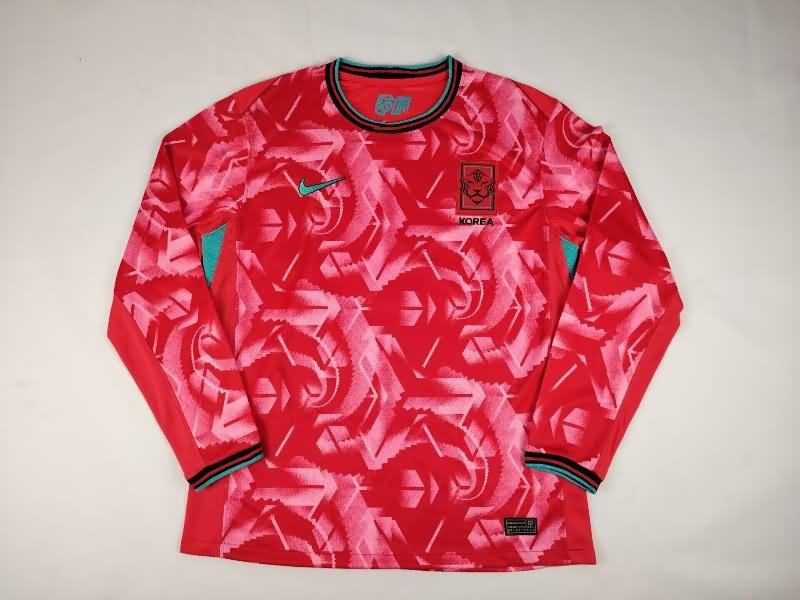 Korea Soccer Jersey Home Long Sleeve Replica 2024 Korea Soccer Jersey Home Long Sleeve Replica 2024