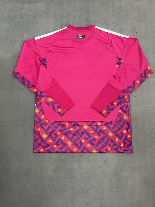 AAA Quality Mexico 2025 Goalkeeper Pink Long Sleeve Soccer Jersey