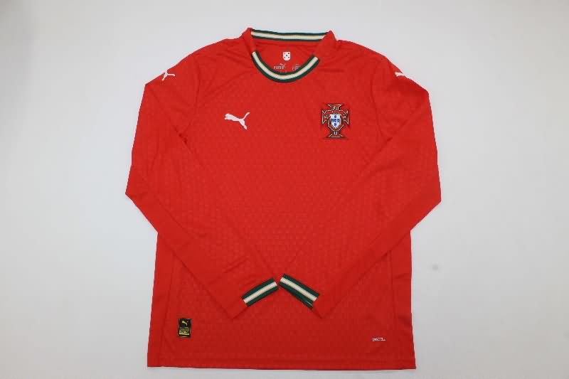 AAA Quality Portugal 2025 Home Long Sleeve Soccer Jersey AAA Quality Portugal 2025 Home Long Sleeve Soccer Jersey