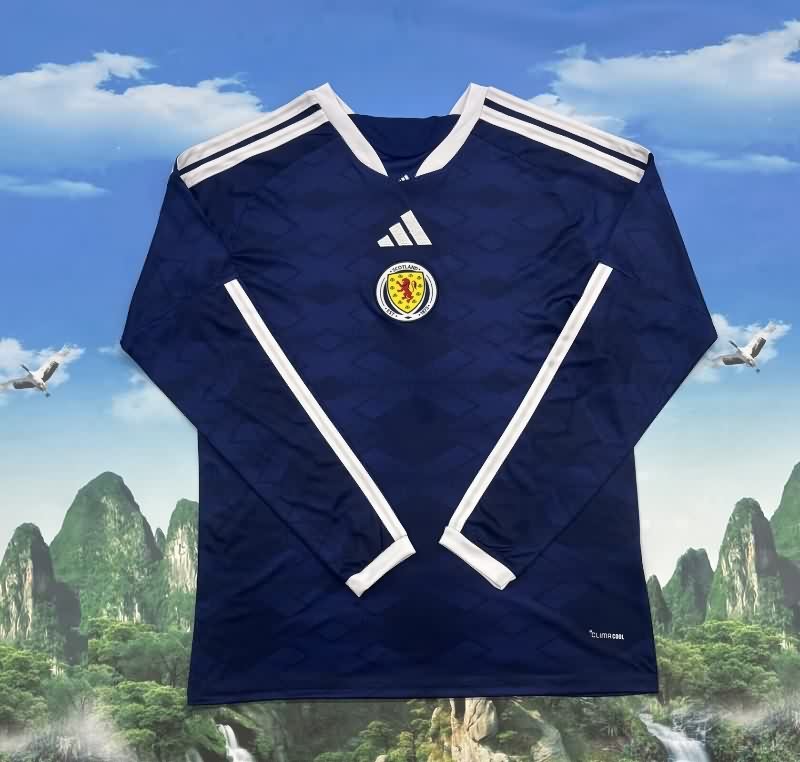 AAA Quality Scotland 2026 Home Long Sleeve Soccer Jersey AAA Quality Scotland 2026 Home Long Sleeve Soccer Jersey