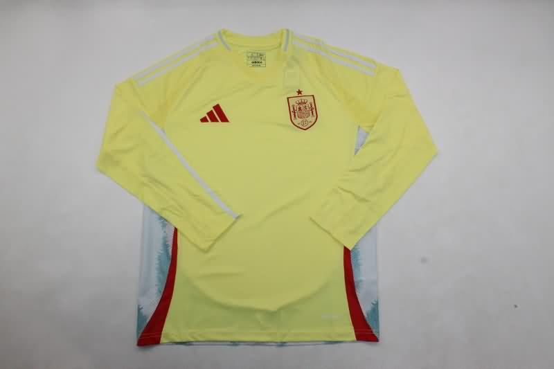 Spain Soccer Jersey Away Long Sleeve Replica 2024
