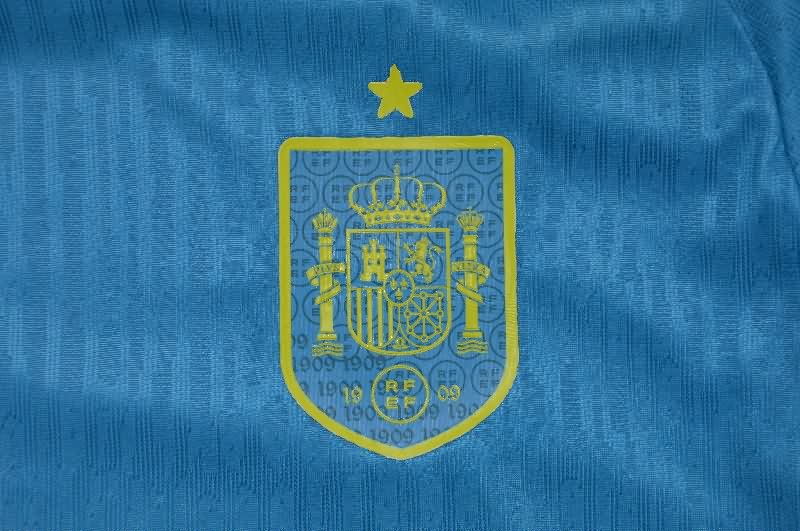 AAA Quality Spain 2026 World Cup Goalkeeper Blue Soccer Jersey (Player)