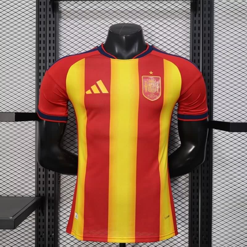 AAA Quality Spain 2026 Red Yellow Soccer Jersey (Player)